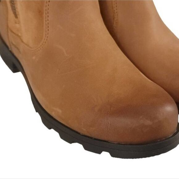 Sorel Emelie Foldover Casual Boots in Camel Brown Waterproof Leather Suede - Picture 4 of 14